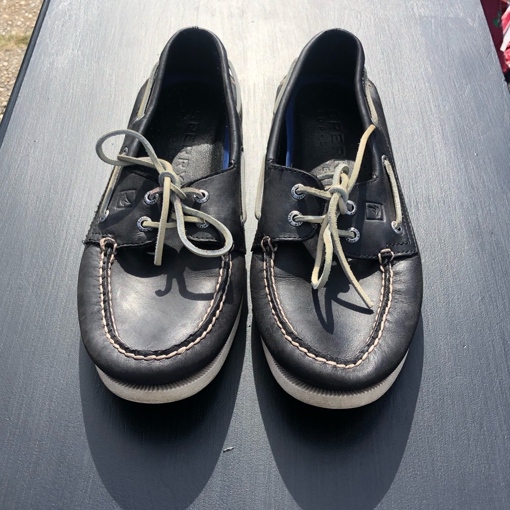 Men’s Black Leather Sperry’s - Size 10.5